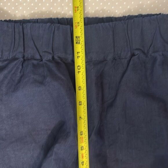 Len.ok Navy Blue Linen Pants Size Large - Picture 6 of 6